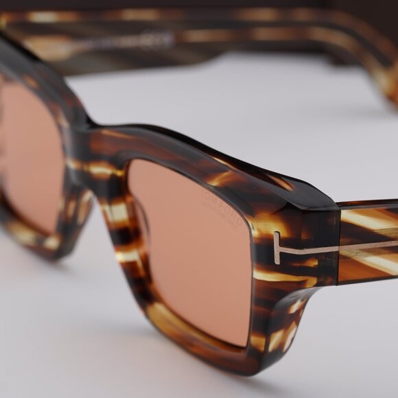 Tom Ford Ilias FT1154 55E Square Sunglasses - Havana/Brown - Picture 8 of 10